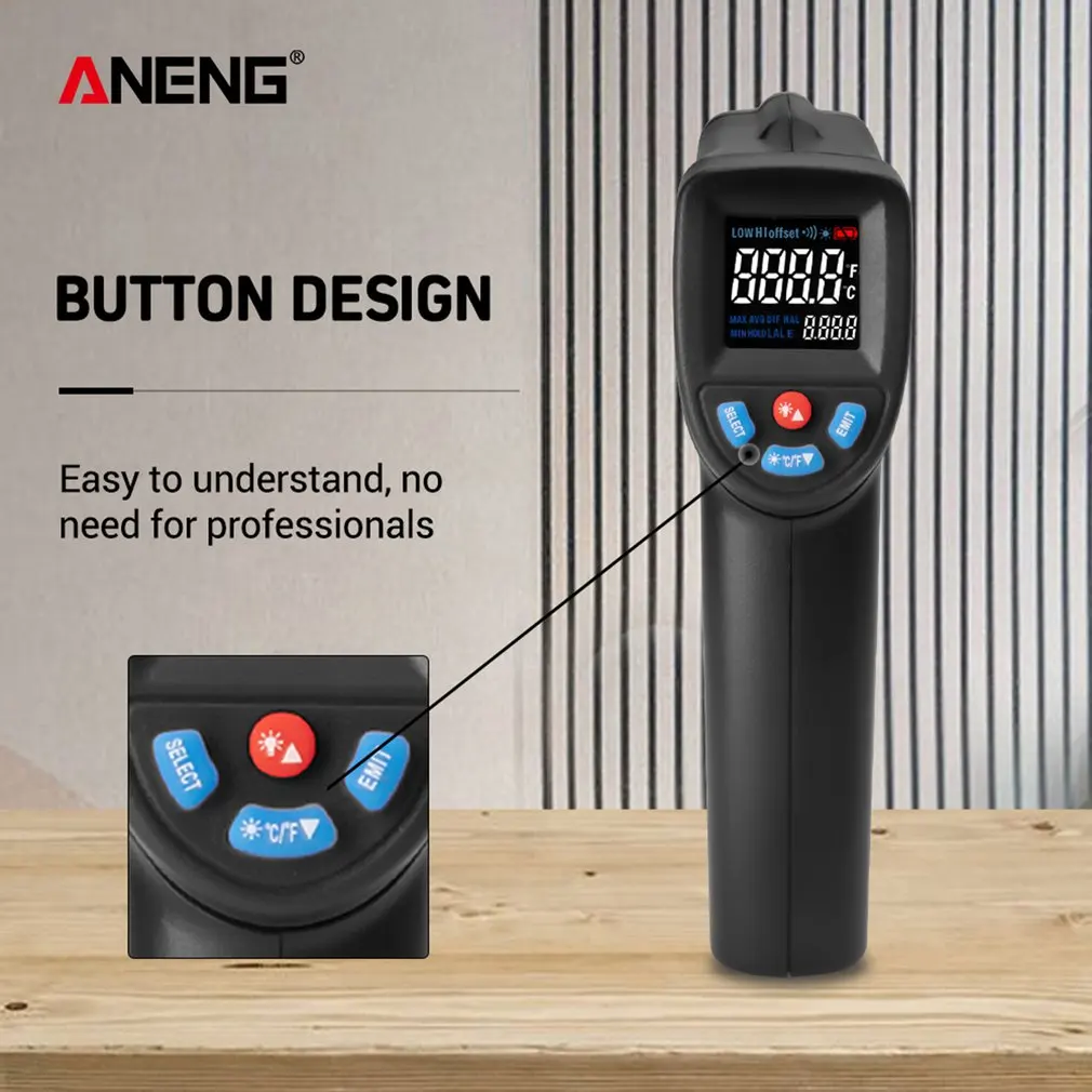 Aneng Gm320B инфракрасный термометр, цифровой гигрометр, метеостанция, термометр, гигрометр, термометр, лазер