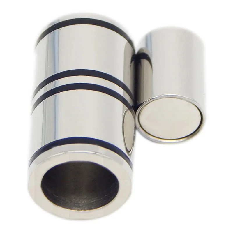 

1 pcs 3/4/5/6/7/8mm Stainless Steel Magnetic Clasps Connector Fit Round Leather Cord for DIY Bracelets Necklace Jewelry Findings