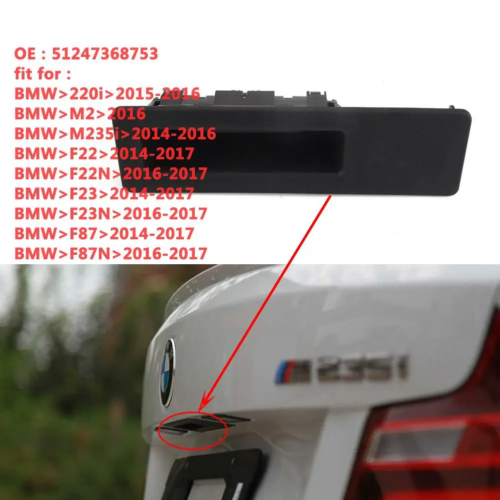 Color Black XICION Tailgate Trunk Boot Release Switch Tailgate Push