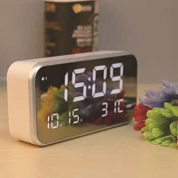 

Multi-function Large LED Music Night Light Silent Clock Alarm Clock Head Clock