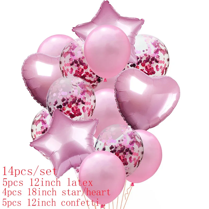 Blue Gold Balloons Birthday Party Decoration Kids Adult Metallic Balloon Inflatable Air Ball Birthday Ballon 1st Birthday Decor - Цвет: pink
