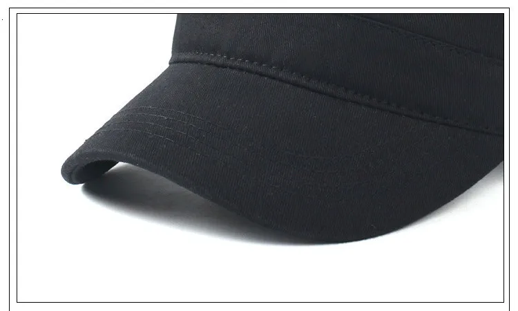 Классические винтажные плоские мужские бейсболки из промытого хлопка и кепки, регулируемая Подгоняемая более толстая крышка, зимние теплые военные шапки для мужчин