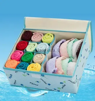 

Closet Organizer Box for Underwear Bra Socks Ties Scarves Storage Drawer Divider