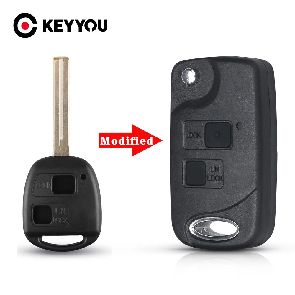 Чехол KEYYOU для автомобильных ключей Toyota Yaris Prado Tarago Camry Corolla TOY43 / TOY47 TOY48 Blade +