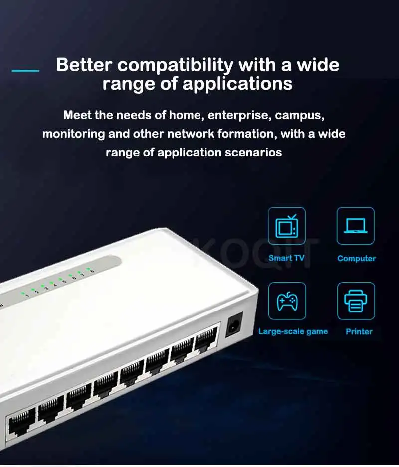 8 portas gigabit switch 1000m 8 gigabit