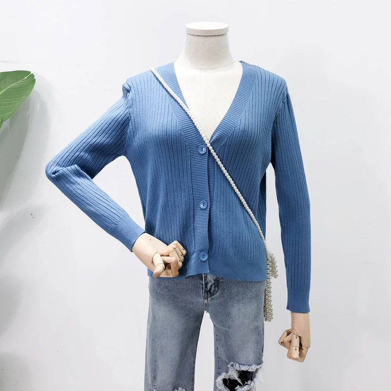 Heliar cárdigans de otoño para mujer, de manga larga cárdigans, cuello en V, holgado de punto, blusa para mujer, jersey de Francia Highstreet|Cardigans| - AliExpress