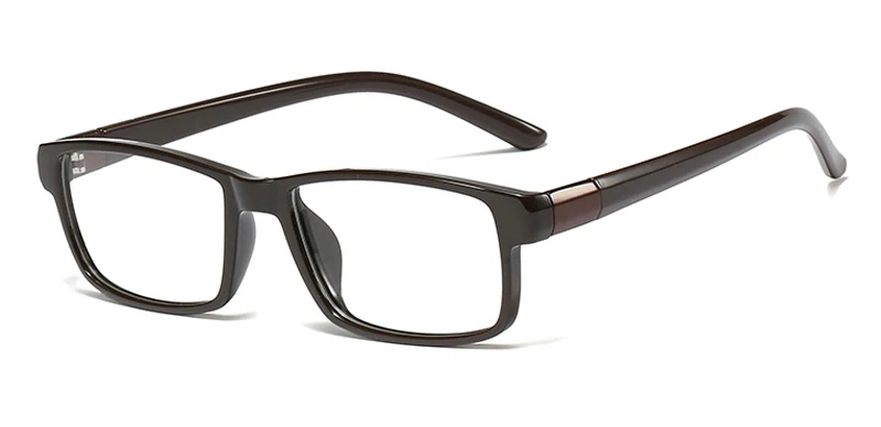 brown with clear Peekaboo tr90 прямоугольные очки Оптические Мужские аксессуары черные синие очки по рецепту квадратные мужские прозрачные линзы подарочные товары - Цвет оправы: brown with clear