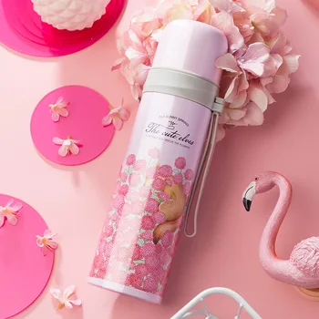 

Cute Thermos Cup 350/500ml 304 Stainless Steel Vacuum Flask Water Bottle Coffee Tea Cup Travel Office Business