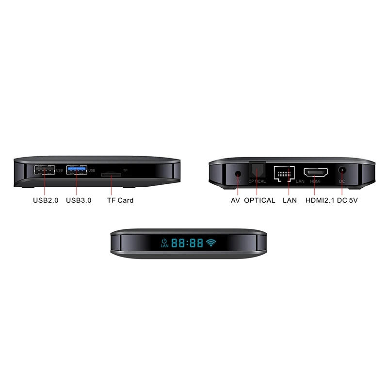 A95X F3 Air 6 RGB Licht TV Box Android 9.0 S905X3 Wifi 4K 60 Fps für Youtube Media Player A95XF3 AIR X3 Set Top Box A95X F3 Air 6 RGB Licht TV Box Android 9.0 S905X3 Wifi 4K 60 Fps für Youtube Media Player A95XF3 AIR X3 Set Top Box