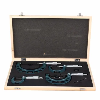 

1 Set 0-4" 0-100mm/0.01mm Outside Micrometer Machinist Tool Precision Carbide Gauge Standards Caliper Measuring Tools