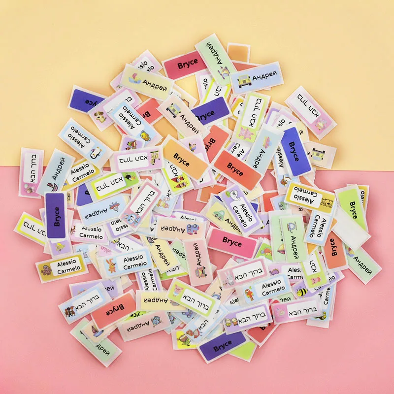 

200 Pcs Waterproof Personalized Label Sticker Cute Customize Name Tag Sticker For Kids Girls Scrapbook School Stationery Sticker