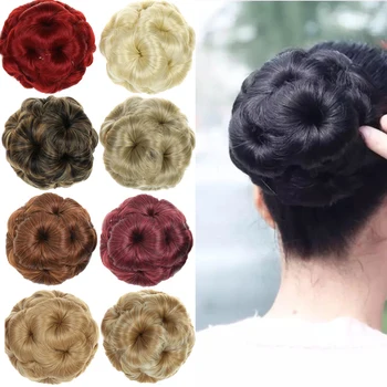 

DIANQI Nine flower hair bun style synthetic solid color wig design for you to choose more