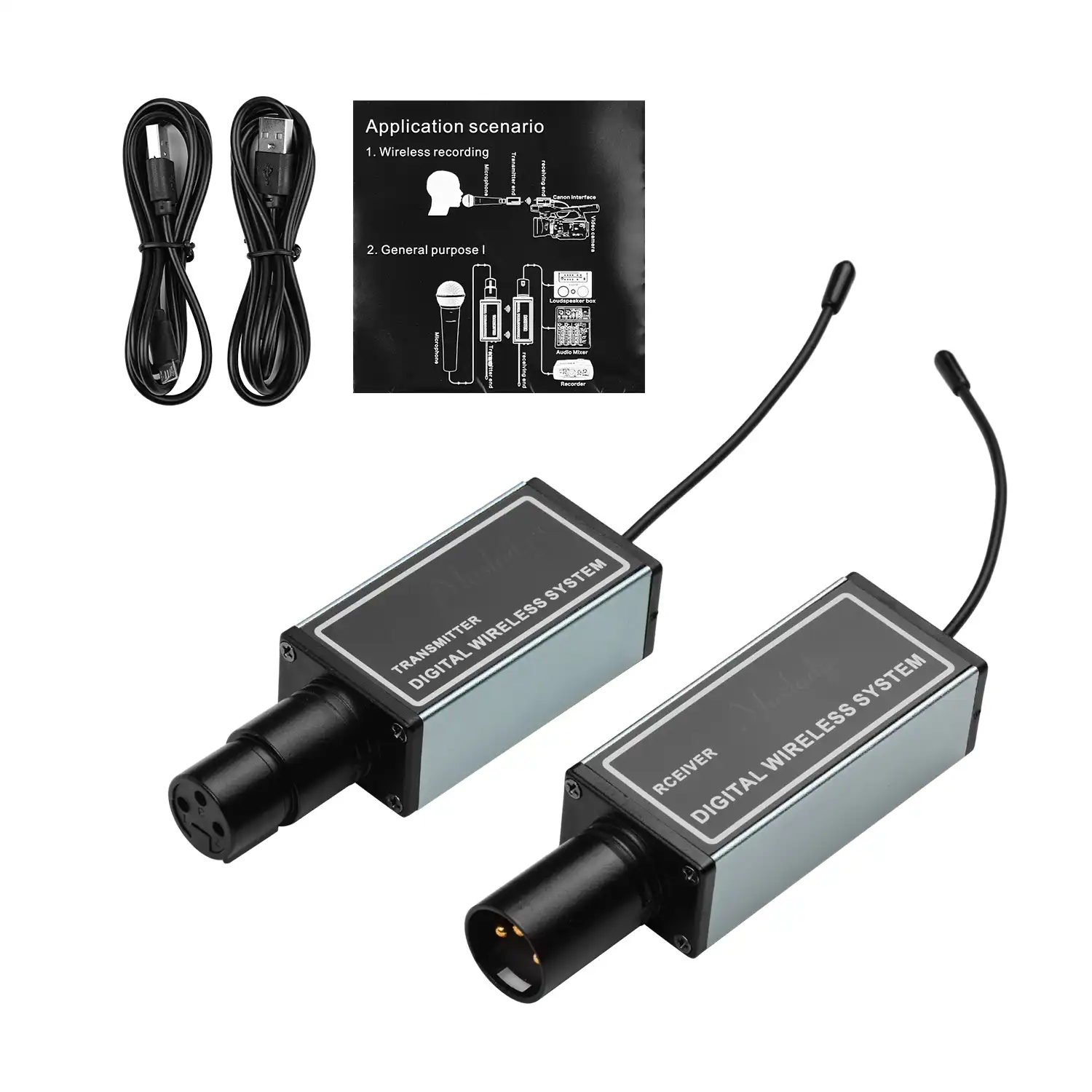 Ur 4プロフェッショナルデジタルワイヤレスマイクシステムとxlr送信機と受信機内蔵リチウム電池に接続オーディオ Electric Instrument Parts Accessories Aliexpress