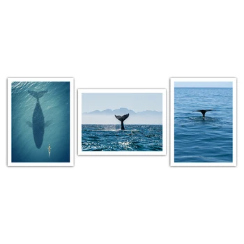 

Whale Tail Up the Ocean Posters and Prints Canvas Decorative Paintings Home Wall Art for Living Room