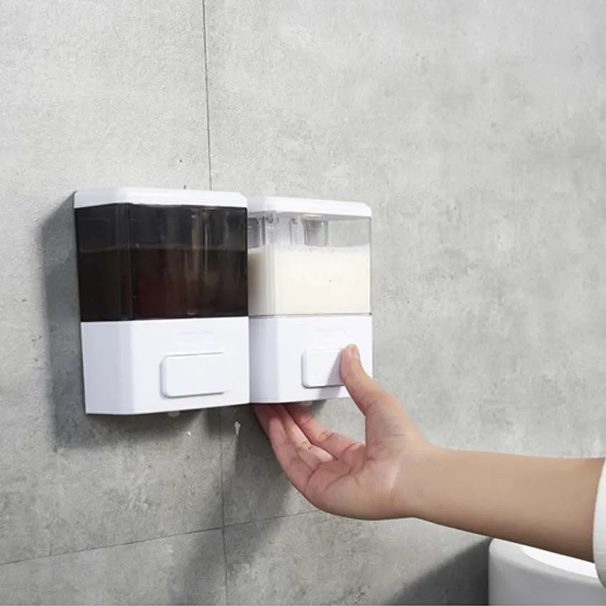 

1pcs Liquid Soap Dispenser Wall Mounted Shower Gel Dispensers Shampoo Container Kitchen Tools Pump Head Bathroom Soap Bottle