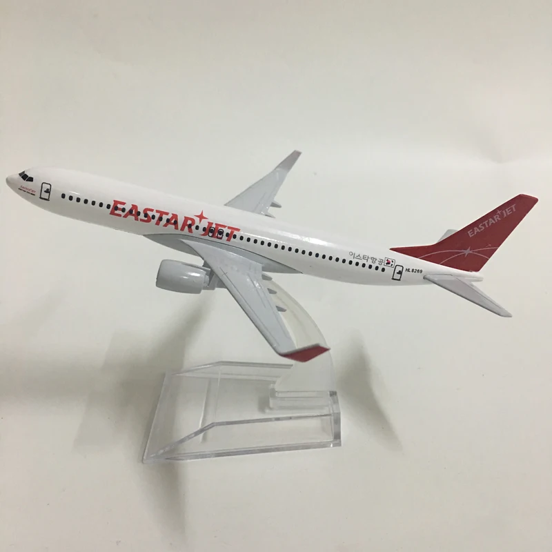JASON TUTU Eastar Jet Boeing 737 модель самолета литая под давлением металлическая модель самолета 16 см 1:400 модель самолета Модель модель игрушки подарок - Цвет: Photo Color