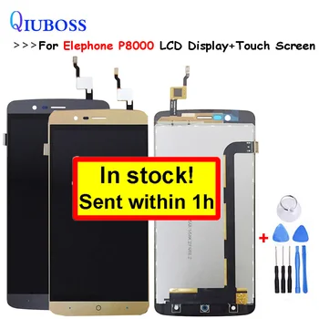 

For Elephone P8000 LCD Display +Touch Screen Assembly Gray/White For p8000 lcd Digitizer Sensor Glass Panel+free tools