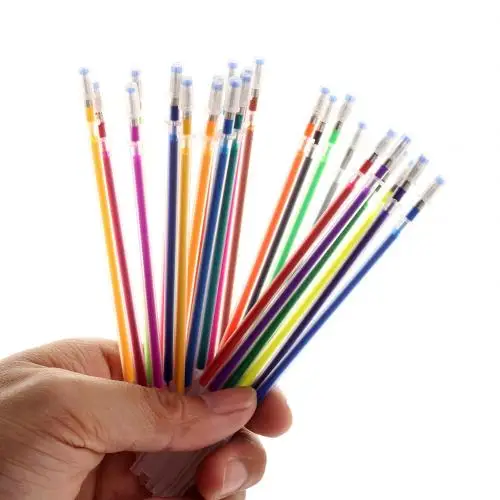 Ballpoint Pens 12/24/36/48 Colors Gel Pen Refills Glitter Coloring Drawing Painting Craft Marker Office School Supplies Gel Pens - Цвет: 24 Colors