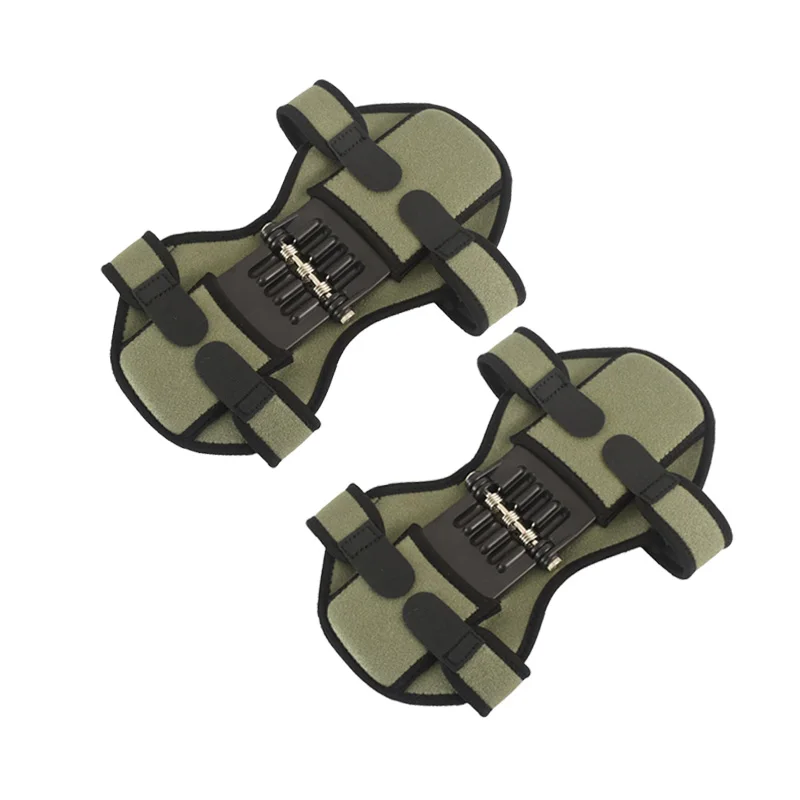 2pcs Basic Green Полезная поддержка суставов наколенник Воздухопроницаемый нескользящий подтяжка облегчение боли для колена сила пружины стабилизатор наколенник инструменты - Цвет: 2pcs Basic Green