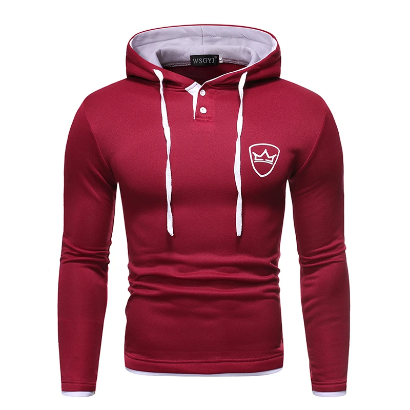 Весенние модные брендовые мужские толстовки, мужские Осенние повседневные толстовки с капюшоном, мужские одноцветные толстовки с капюшоном для тренажерного зала, толстовки, топы