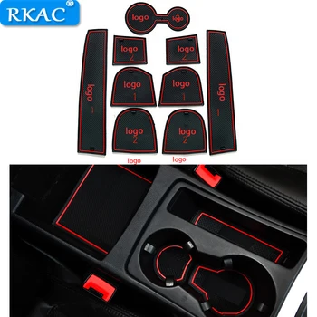 

Anti-slip Non-slip Silicone Cup Holder Sticker Gate Slot Pad Door Groove Mat for Audi Q5 2009 2010 2011 2012 2013 Car Styling
