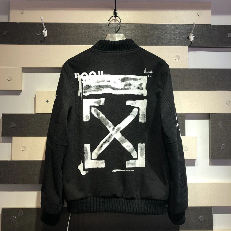 

19ss Autumn And Winter New Style Ow Baseball Uniform Europe And America Popular Brand Fashion Street Hot Selling MEN'S Wear Larg