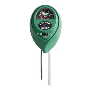 

Soil Tester Moisture Analyzer Soil Ph Meter 3-In-1 Soil Gardening Tool Set for Garden, Farm, Lawn, Indoor,Outdoor (No Battery Ne
