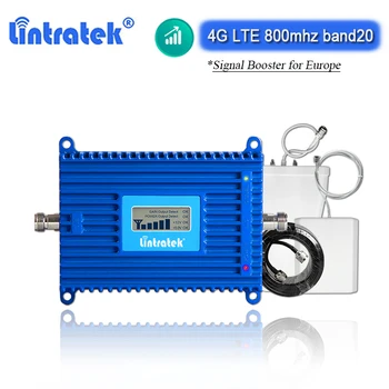 

Lintratek LTE signal booster 4G band 20 cellular repeater 800mhz AGC cellphone amplifier Internet voice LCD display network