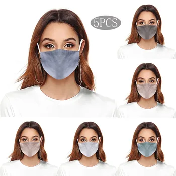

5PCS Adult Protection Face Mask Unisex Man Women Solid masks washable Mouth Cover Face Shield mascarillas reutilizables Facemask