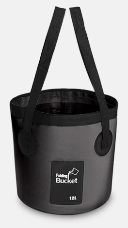 black 20L Складное рыболовное ведро водонепроницаемый портативный 12-20L большой емкости хранения воды сумка Аксессуары для путешествий - Цвет: black 20L