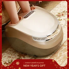 Электрический массажер для ног, Вибрационный шиацу, Массажная машина для разминания давления воздуха, нагревательное устройство из углеродного волокна, массажер