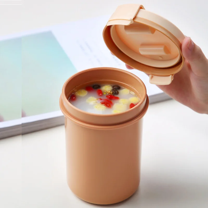 

ECO-Friendly Leak-proof Soup Cup 600ml Wheat Straw With Cover Mini Soup Bottle For Meal Portable Soup Holder Cup Microwavable