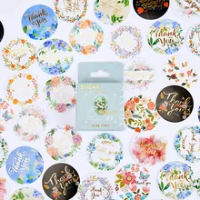 

BULA 46 pcs 3.5cm Thank You Stickers Seal Labels Gift Packaging Stickers Wedding Birthday Party Offer Stationery Sticker