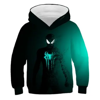 

3-12 Years Spiderman Boys Hoodies Teens Autumn Hooded Sweatshirt For Boys The Avengers 4 Kids Clothes Long Sleeve Pullover Tops