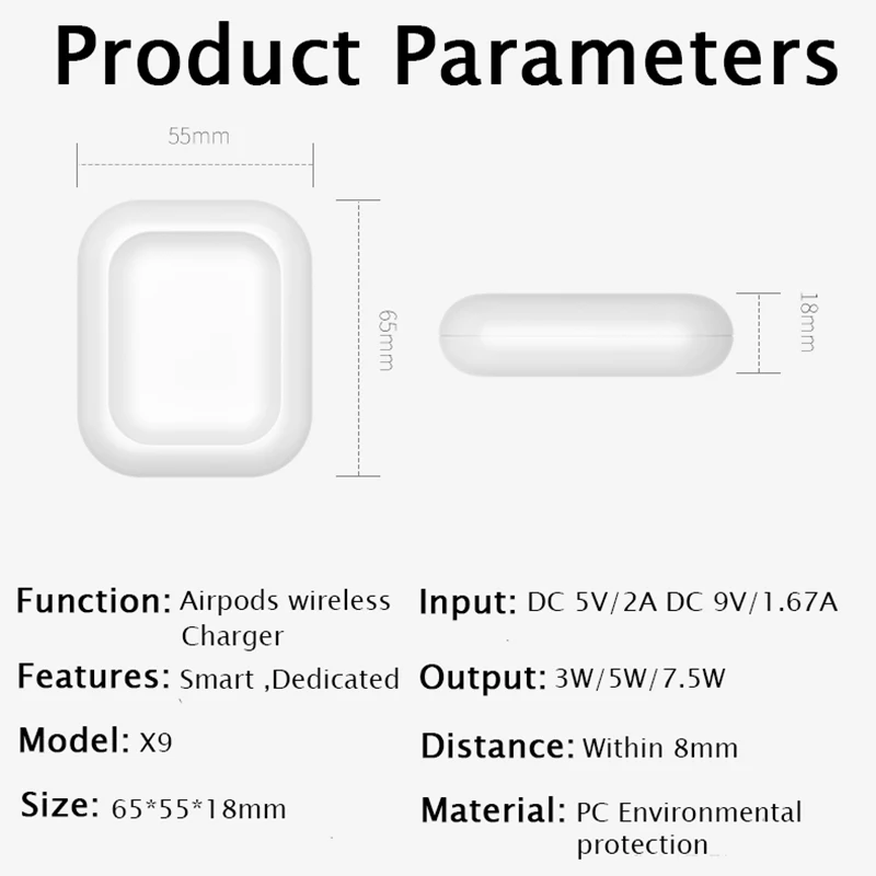Qi Беспроводное зарядное устройство для Apple AirPods 2 Pro Зарядка для наушников гарнитура стандартная док-станция для Apple Watch 2 3 4 5 зарядное устройство