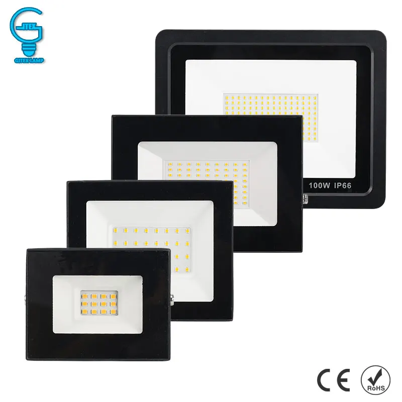 

LED Flood Light 10W 20W 30W 50W 100W 220V 240V Outdoor Floodlight Waterproof IP65 Reflector Spotlight Professional Lighting
