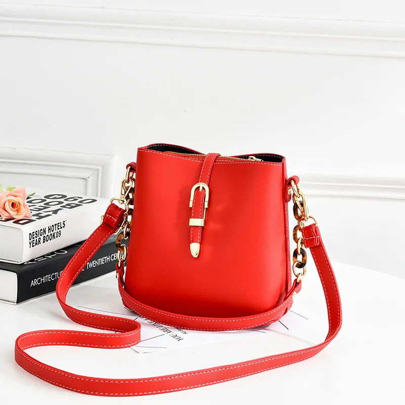 Женская дизайнерская сумка, новая модная повседневная сумка-мессенджер, роскошная сумка на плечо, качественная искусственная кожа, брендовая Милая женская маленькая сумка в Корейском стиле - Цвет: Красный