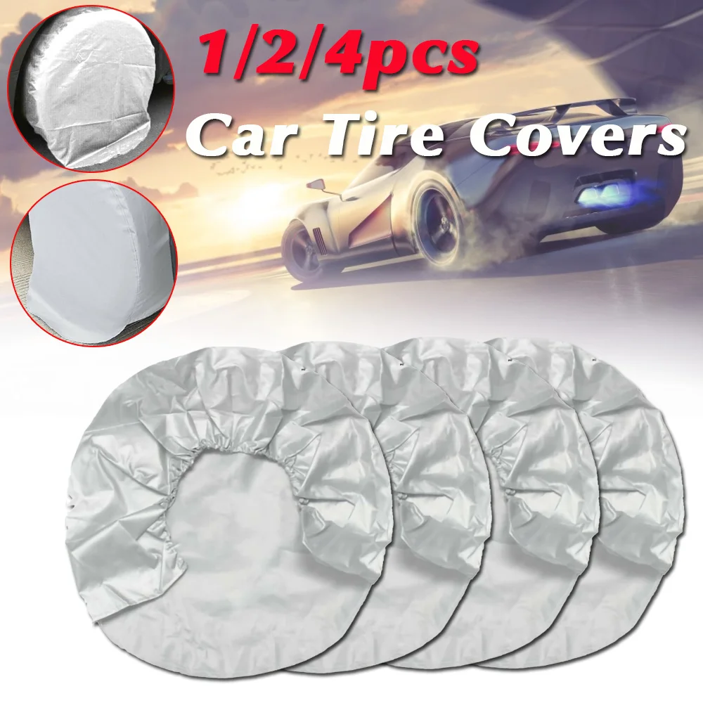 4pcs Universal Car SUV Tire Cover Waterproof Spare Tire Wheel Bag Auto
