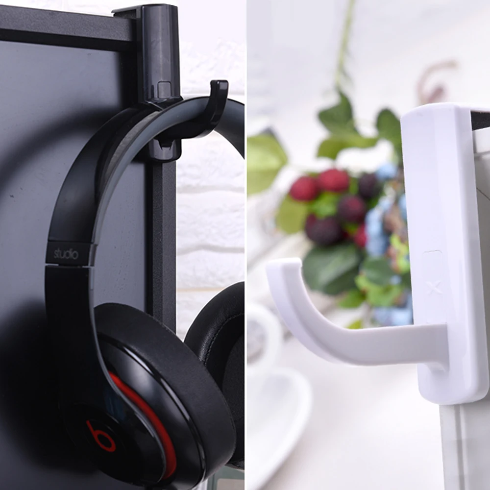 folding desktop phone stand Headphone Holder Earphone Hook Headset Hanger for Desk PC Display Monitor Gaming Earphone Stand Bracket Head Mounted Accessories flexible mobile holder