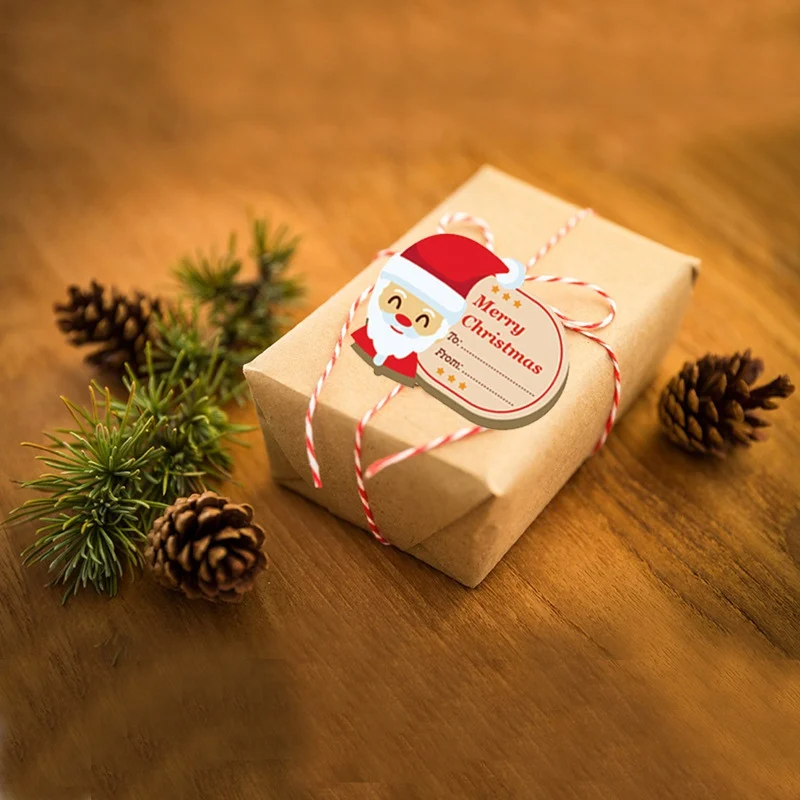 Christmas Gift Tag Stickers Diy Decorative Sticker Self Adhesive Presents Labels Decals