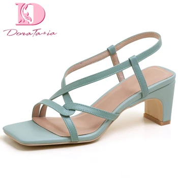 

Doratasia 2020 Brand Design Elegant Natural Genuine Leather Summer Ladies Skin Sandals Women Shoes Woman