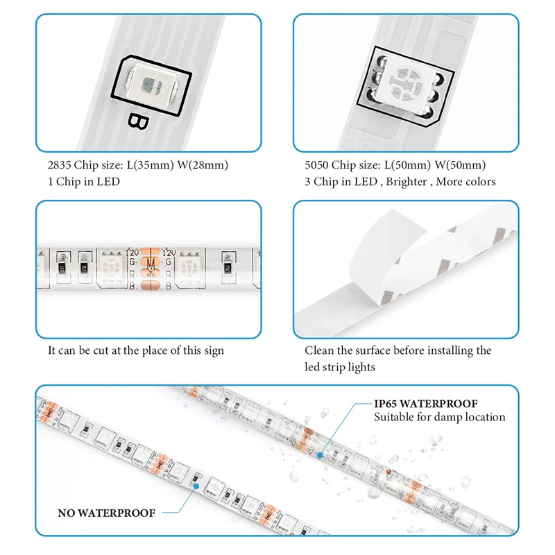 RGB 5050 Светодиодная лента светильник SMD 2835 гибкая лента 10 м светодиодный светильник ing полоса с ИК-пультом дистанционного управления для домашнего ТВ ПОДСВЕТКА украшения
