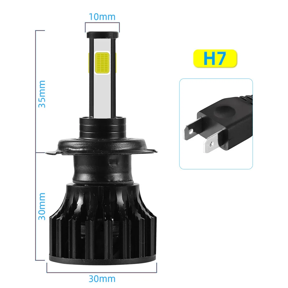 4 светодиодный фары D8-H7 лампы 6500K DC 9-32V водонепроницаемый IP68 Комплект деталей