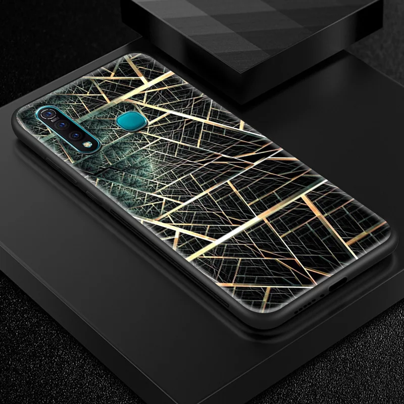 Закаленное Стекло КРЫШКА ДЛЯ VIVO Y3 Y71 Y75 Y79 Y83 Y85 Y93 Y97 X21i UD X23 X27 Pro Z3 Z5X V5S V7 плюс V9 V11i роспись текстура Funda