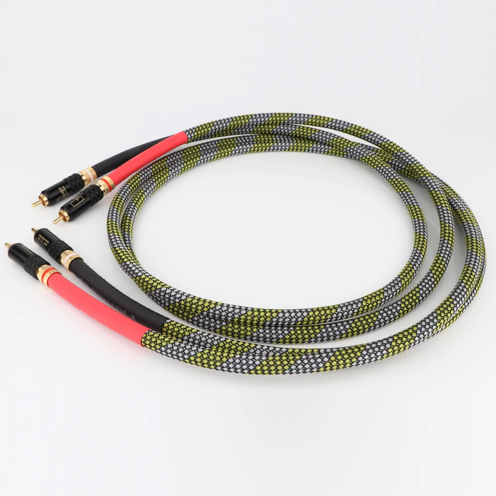 Hi-Fi Соединительный кабель RCA Hi-end 2RCA со штыревыми соединителями на обоих концах