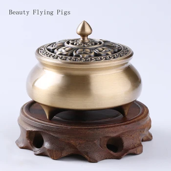 

Direct selling new products pure copper incense burner home indoor antique sandalwood furnace for Buddha agar stove decoration