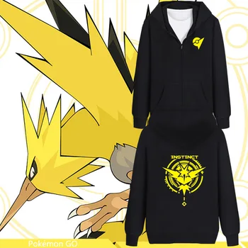 

TAKARA TOMY Pokemon Sweater Pokemon Pokemon Go Hooded Jacket Plus Velvet Long Sleeve Thicken clothes men lounge wear