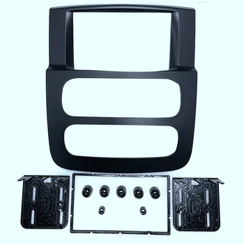 

2Din Car GPS Radio Fascia Frame for 2002-2005 Dodge Ram 1500 2500 3500 Black Refitting Dash Panel Mount Kit No Space