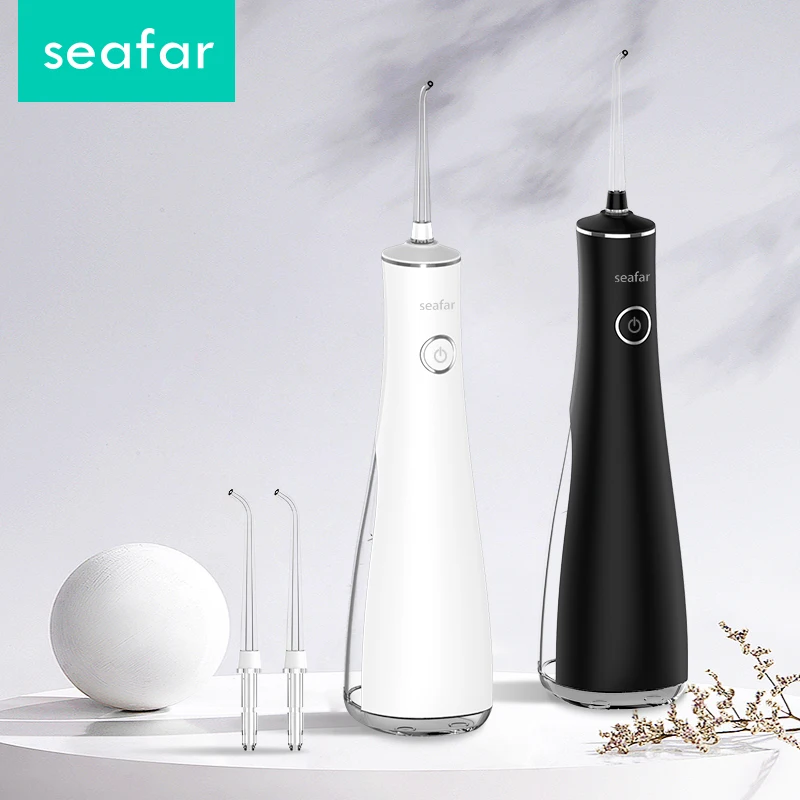 

Seafar USB Rechargeable electric Oral IrrigatorWater Flosser Dental 3 Modes 200ML Tank Water Jet Waterproof Cleaning Teeth