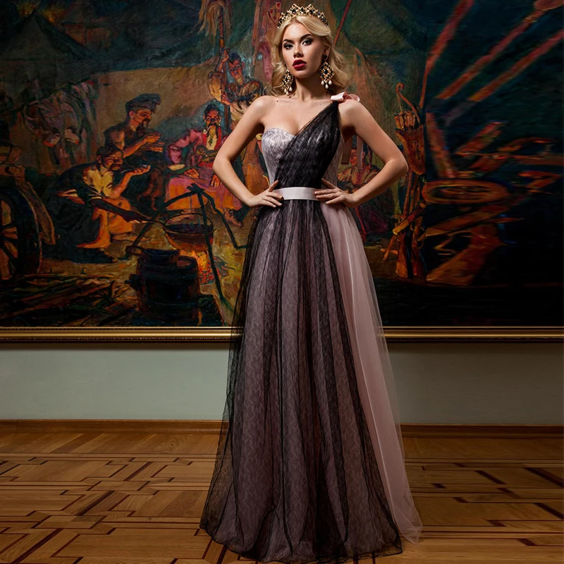 

Verngo Pink Prom Dress Long Contract Color Evening Dress Backless Party Gown Simple Graduation Dress Sukienki Koktajlowe